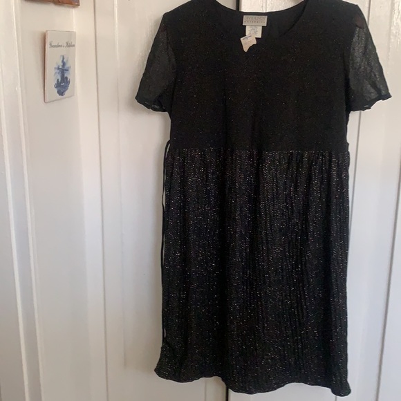 NEW DIVIDENDS MATERNITY BLACK DRESS SILVER METALLIC THREADS NEW WITH TAGS SZ 8 - Picture 12 of 12